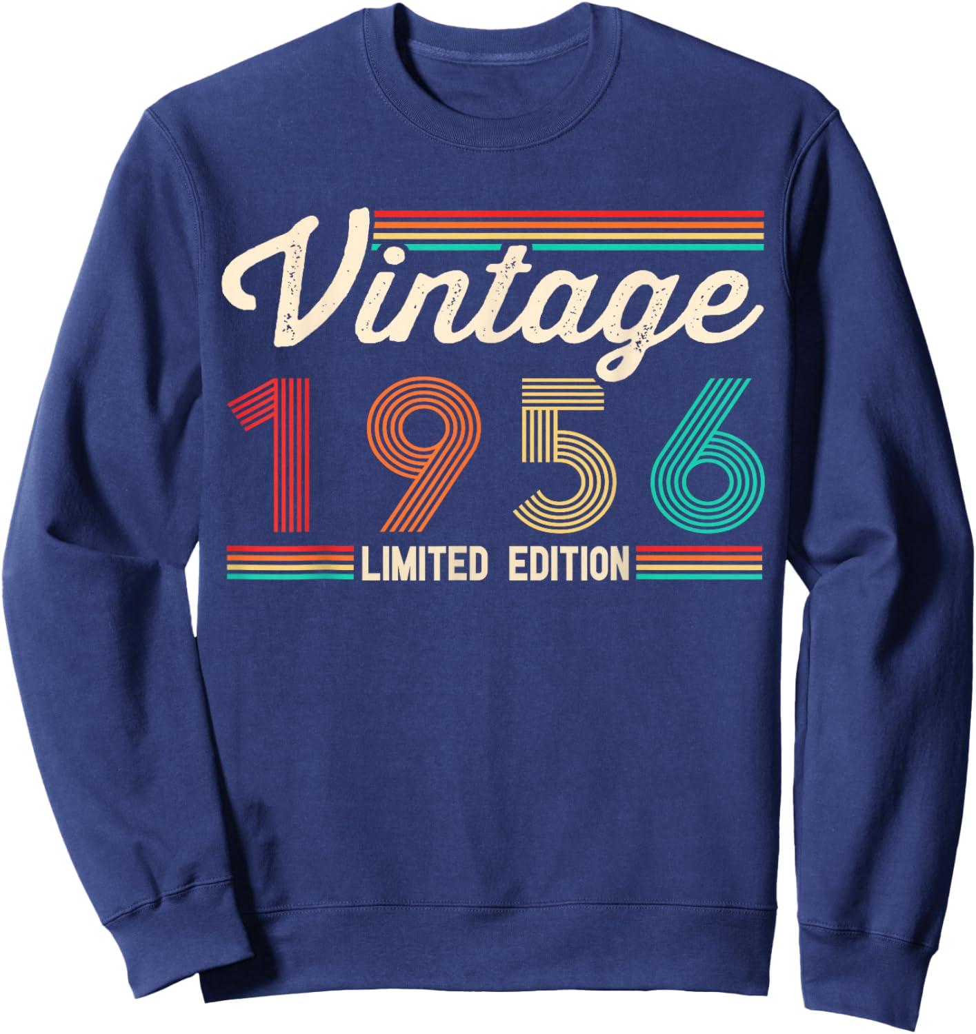 70th Birthday Vintage 1956 Retro 70 Year Old Sweatshirt - Sweatshirt | Navy