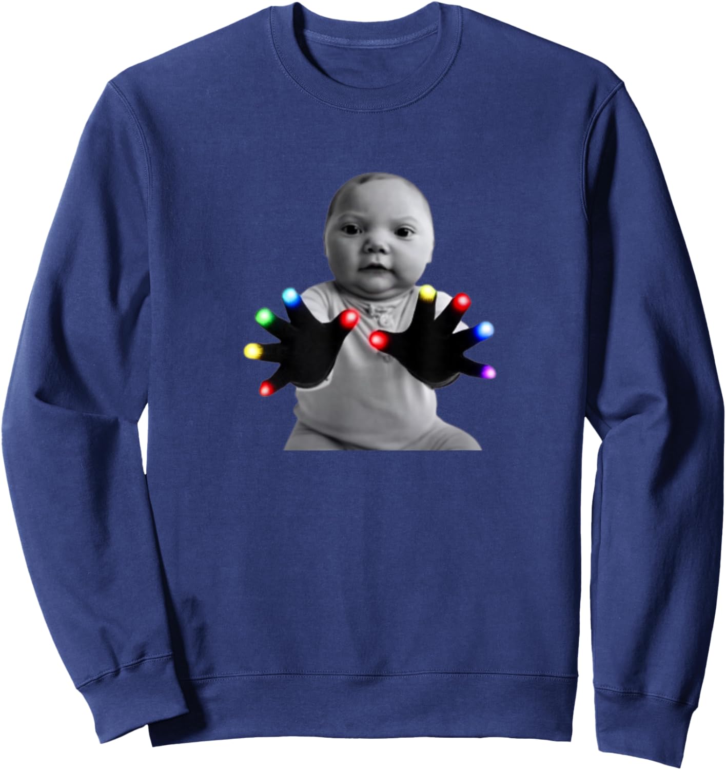 Funny Tuff Baby Ai Gloving Meme Sweatshirt - Sweatshirt | Navy