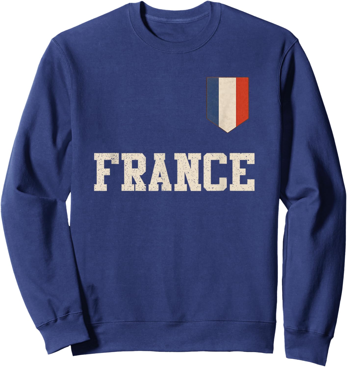 Vintage French Flag of France Men Women Kids Youth Girl Sweatshirt - Sweatshirt | Navy