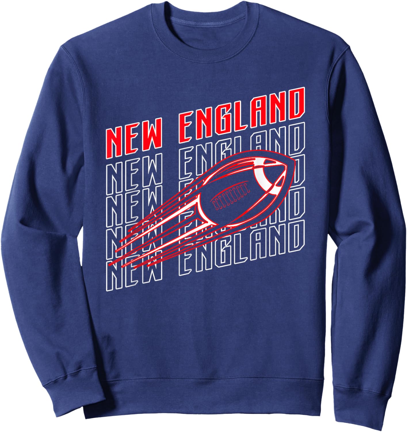 Vintage New England Hometown Pride New England Sweatshirt - Sweatshirt | Navy