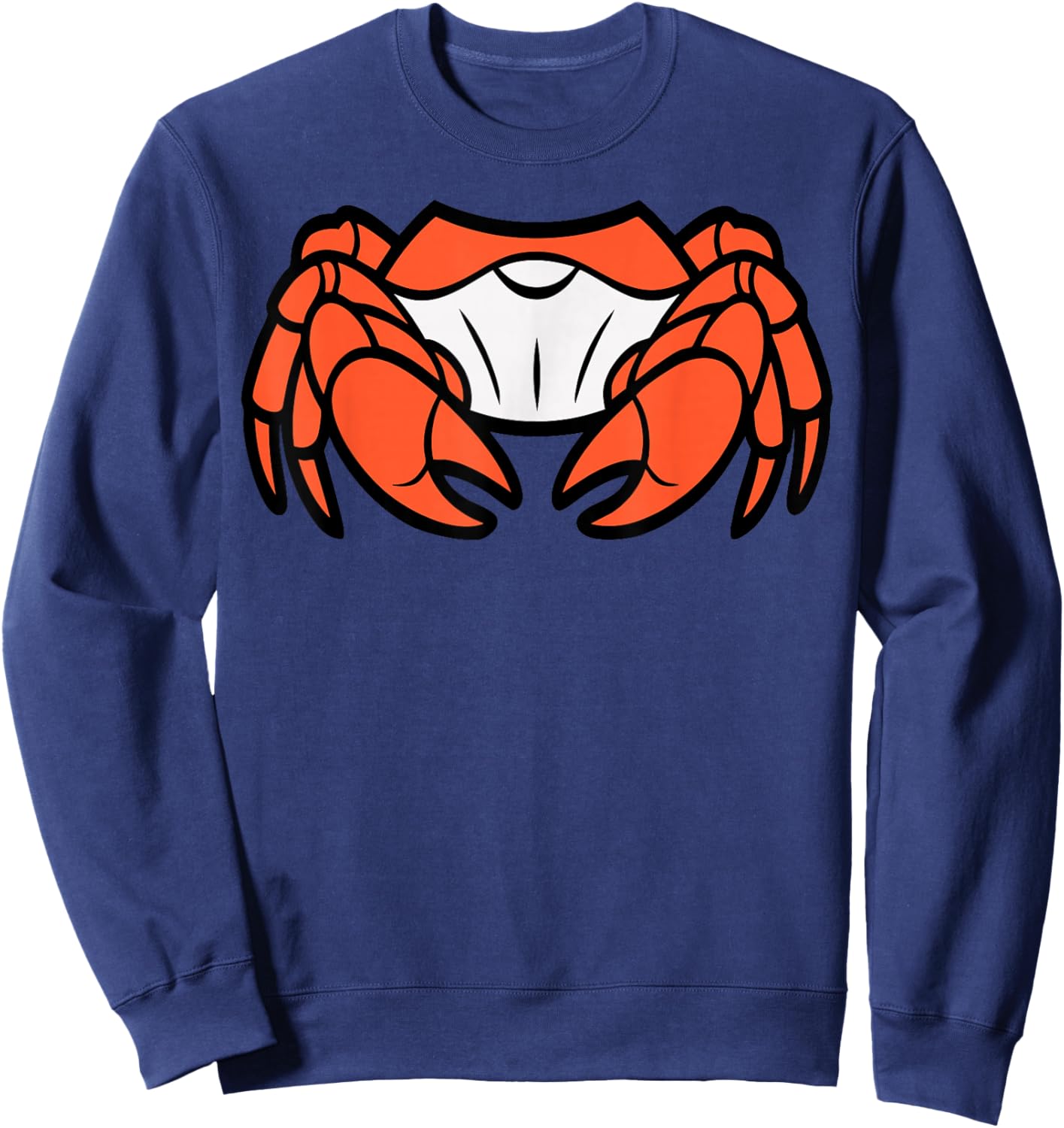 Crab Costume Shirt Adult Men Women Kids Red Crab Costume Sweatshirt - Sweatshirt | Navy