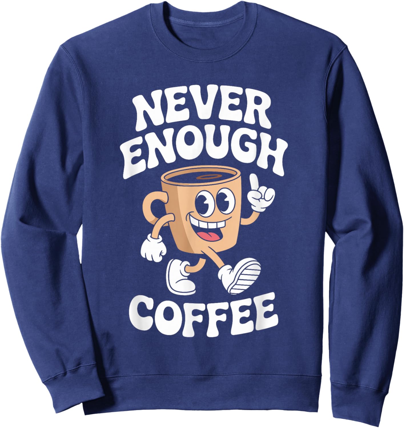 Funny Coffee Retro Sweatshirt - Sweatshirt | Navy