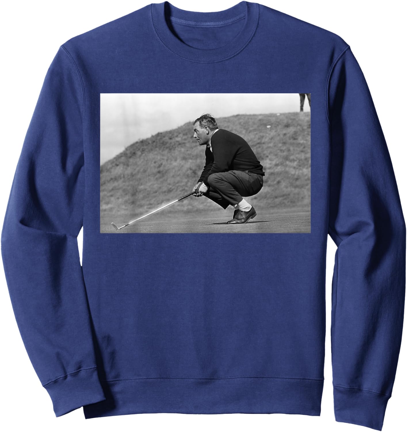 Arnold Palmer On The Putting Green British Open Golf 1965 Sweatshirt - Sweatshirt | Navy