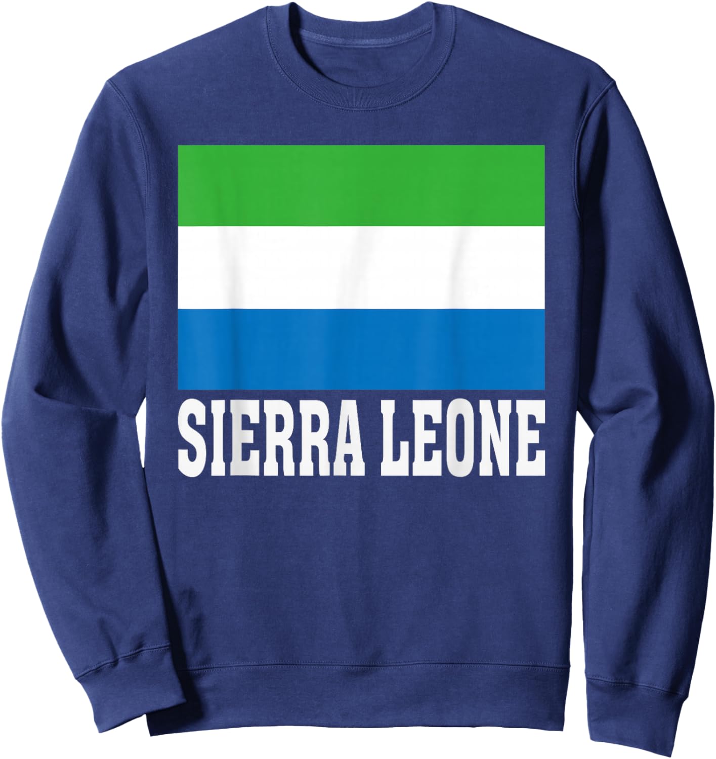 Sierra Leone Flag Patriotic National Roots Souvenir Sweatshirt - Sweatshirt | Navy