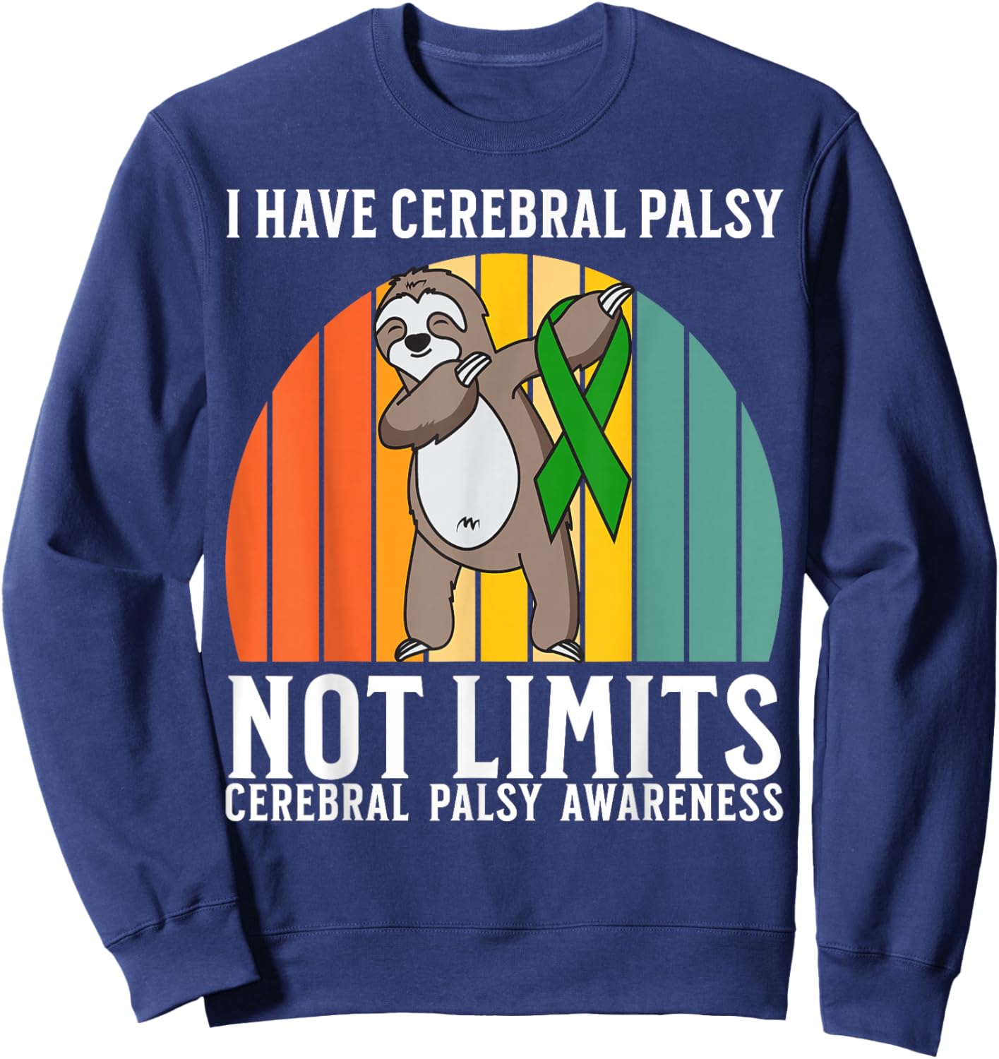 Cerebral Palsy Awareness Gifts for Kids CP Awareness Warrior Sweatshirt - Sweatshirt | Navy