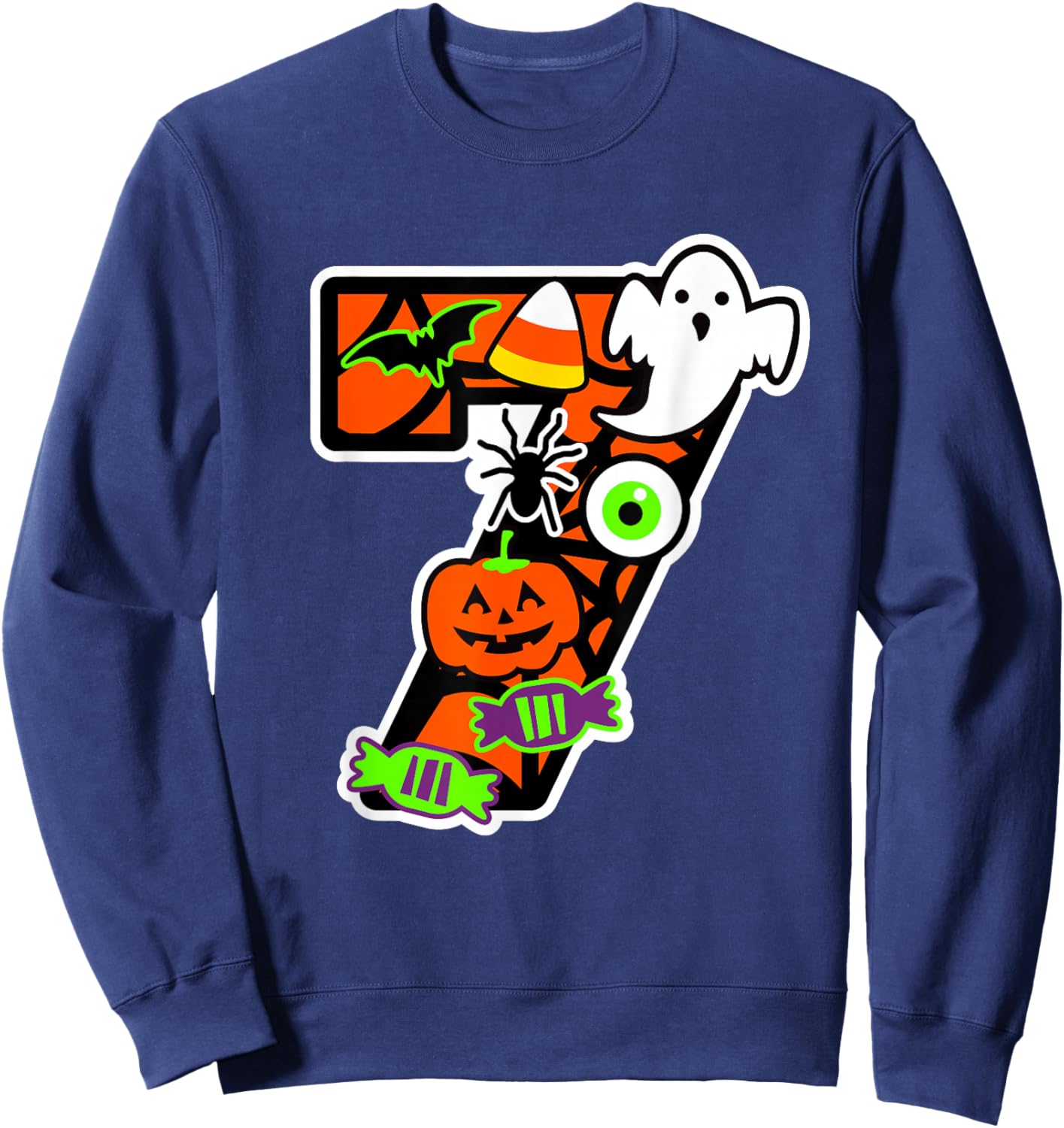 Funny 67 Six Seven Meme Couple Matching Halloween Costume Sweatshirt - Sweatshirt | Navy