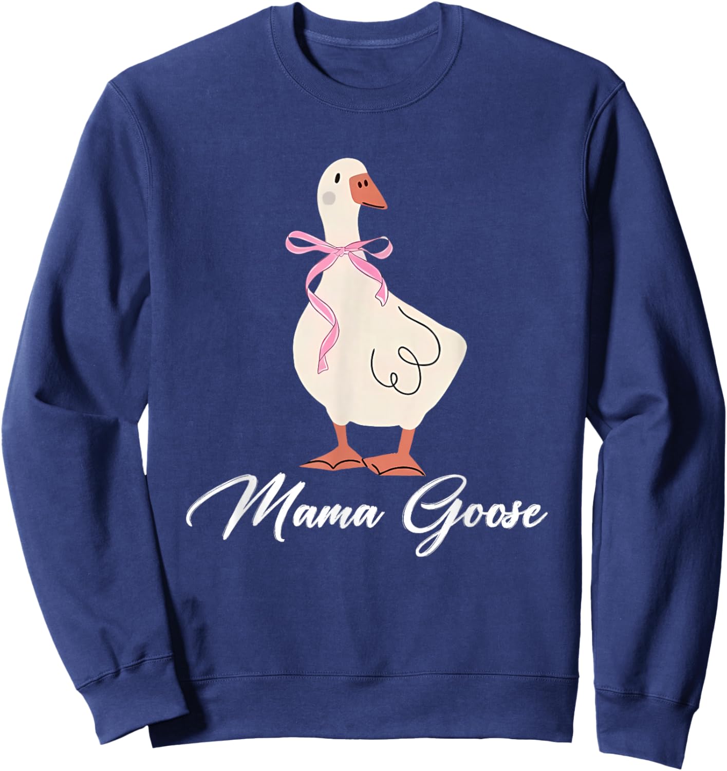Silly Daddy Goose and Silly Mama Goose Matching Goose Family Sweatshirt - Sweatshirt | Navy