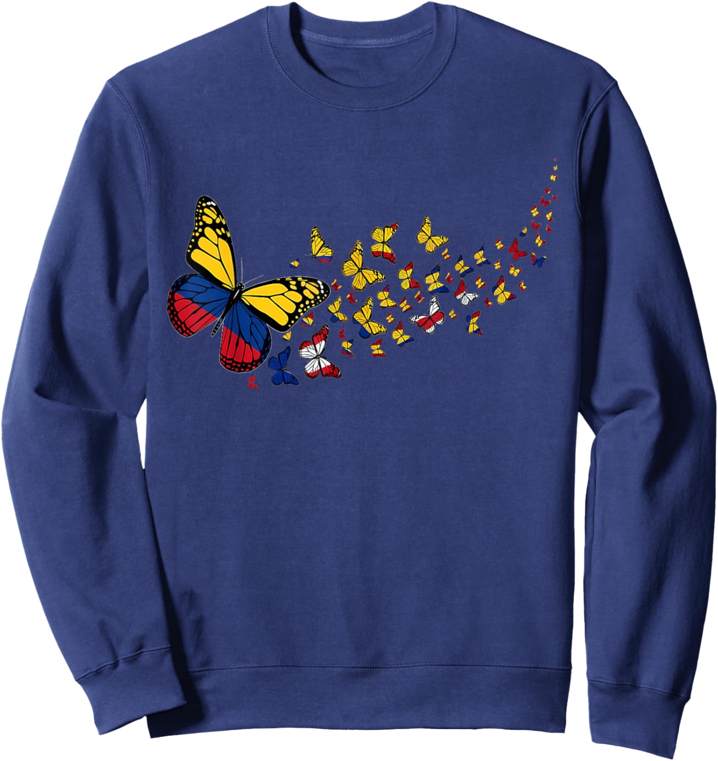 Colombia Flag Colombian Roots Colombian Pride Colombian Flag Sweatshirt - Sweatshirt | Navy