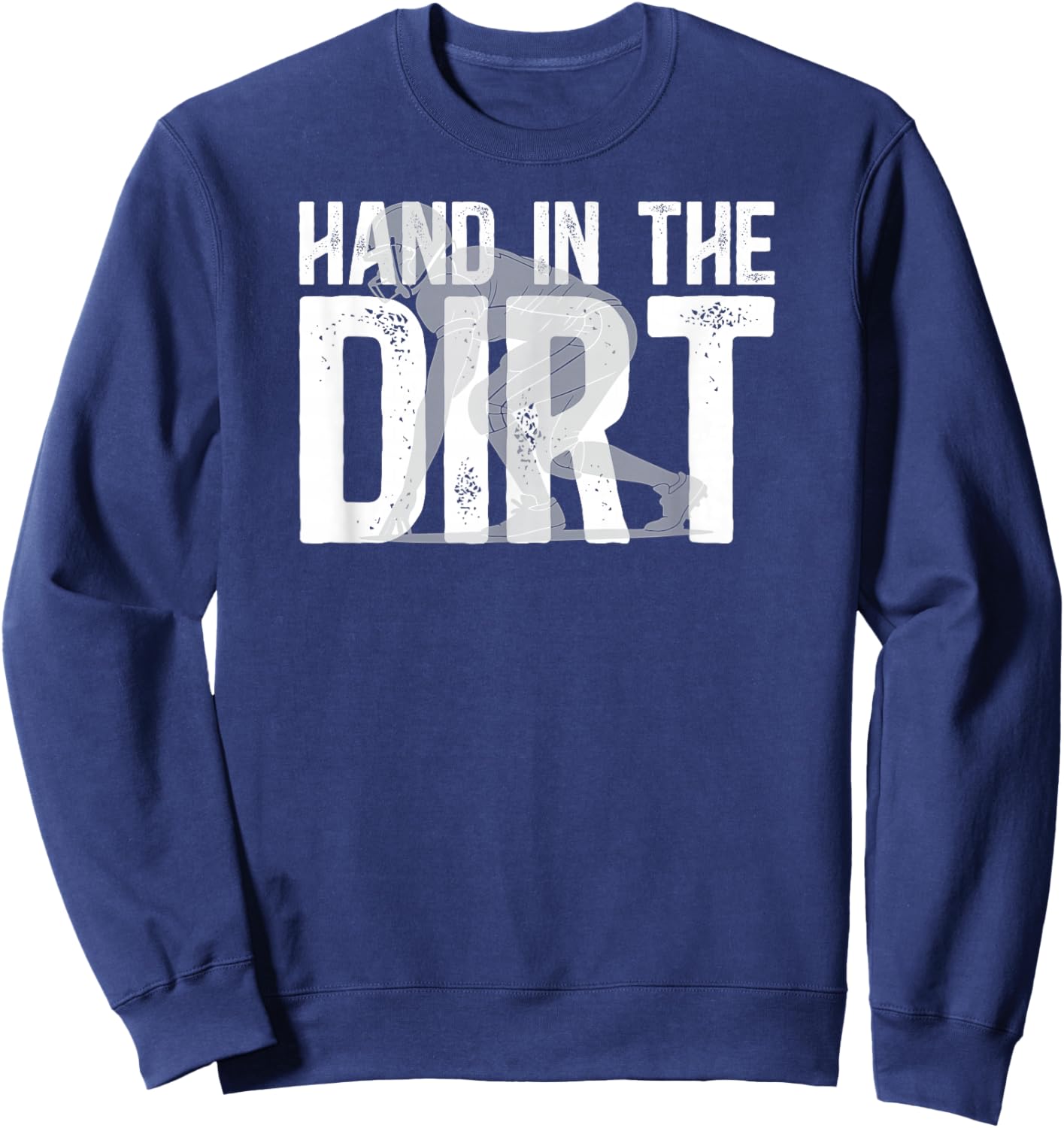 Hand in The Dirt Football Defensive Lineman Football D-Line Sweatshirt - Sweatshirt | Navy