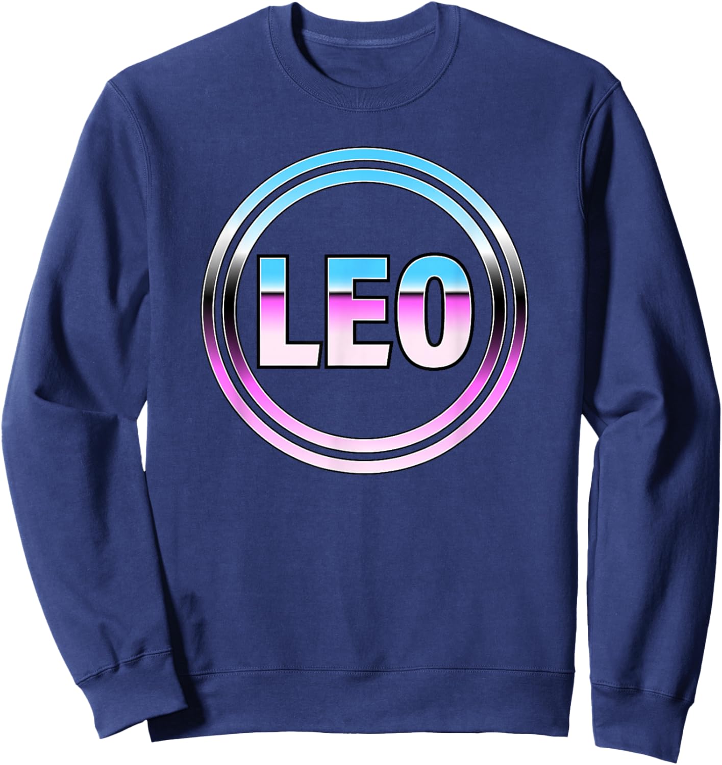Leo Retro Style Astrology Sweatshirt - Sweatshirt | Navy