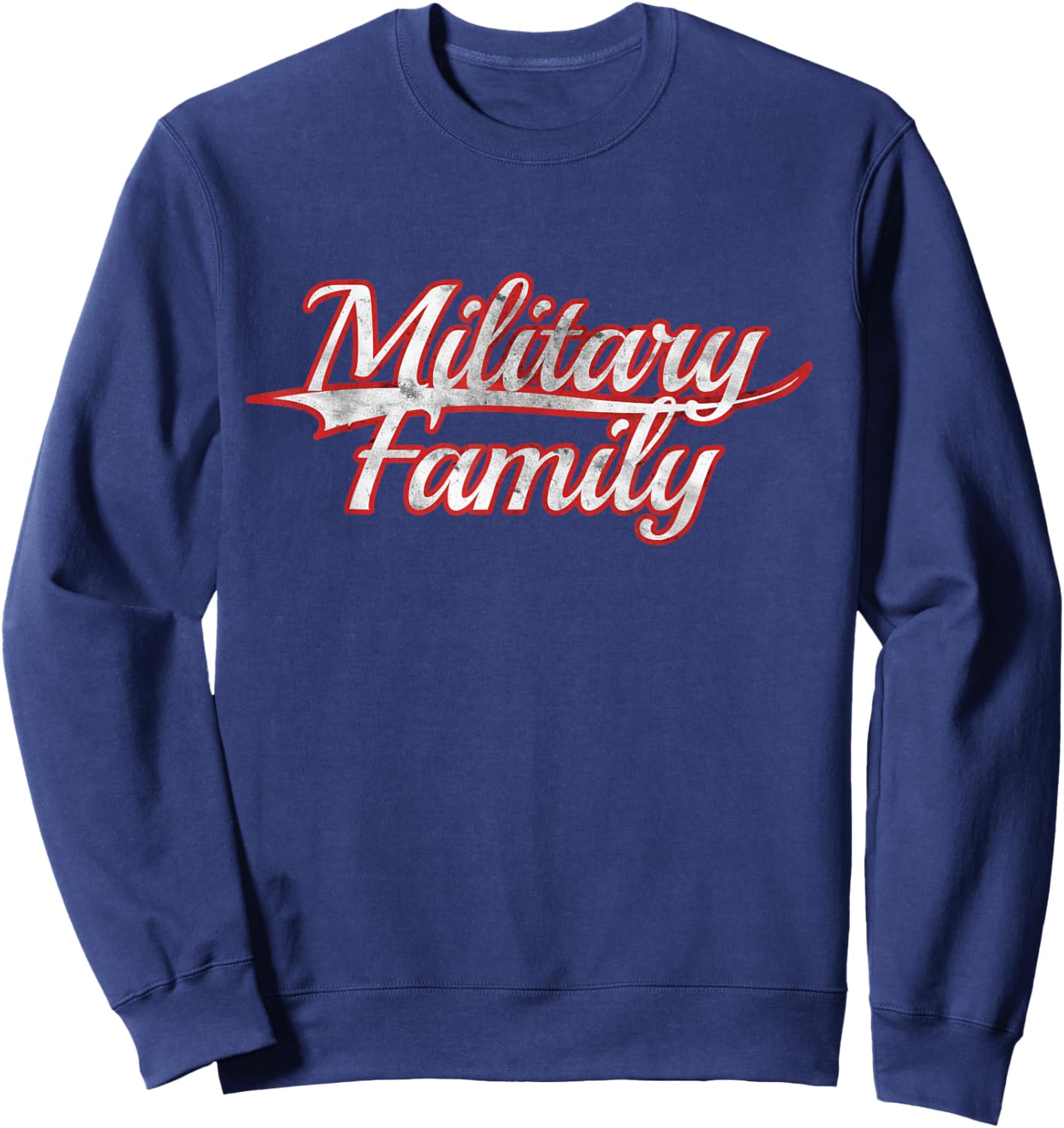 Military Family Armed Forces Patriotic Home Vintage Varsity Sweatshirt - Sweatshirt | Navy