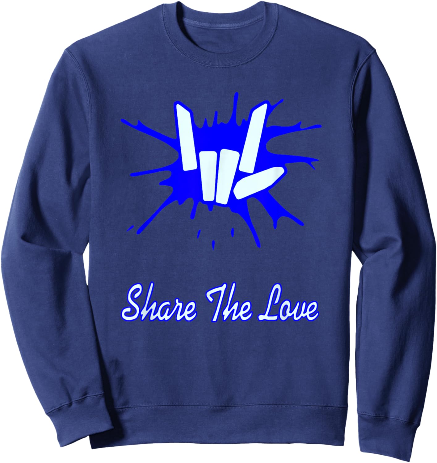 Sharer Share The Love Birthday Gifts for Kids and Youth Sweatshirt - Sweatshirt | Navy