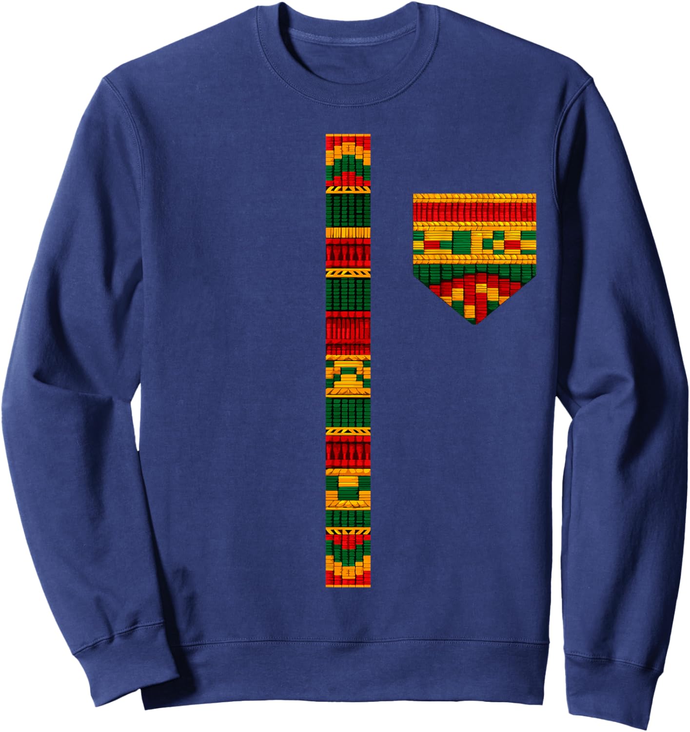 Black History Month African American Women Men Dashiki Print Sweatshirt - Sweatshirt | Navy