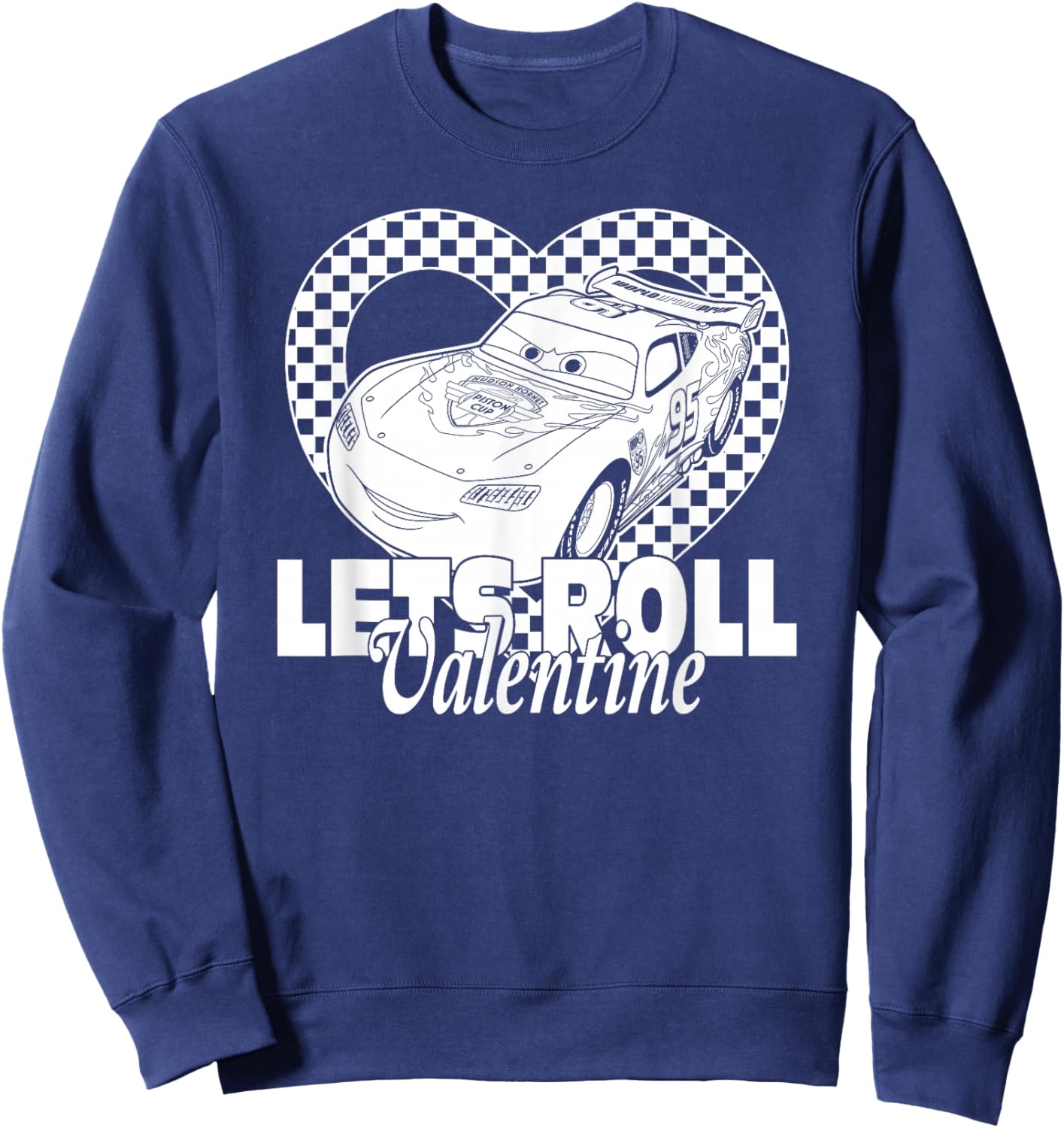 Disney Pixar Cars 2 Valentine's Day Let's Roll Monochromatic Sweatshirt - Sweatshirt | Navy