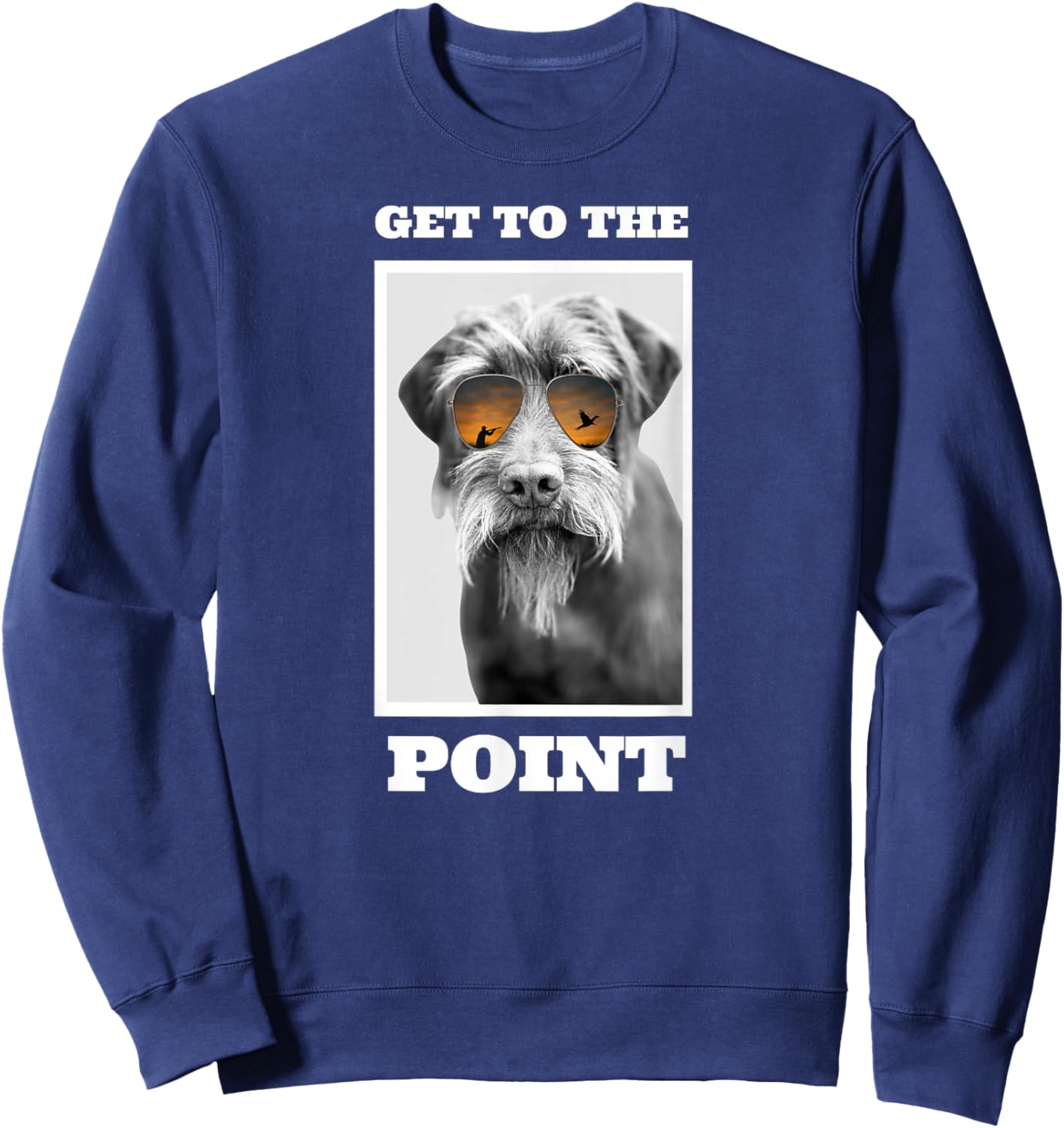 Get to The Point Hunting Dog Pudelpointer Sweatshirt - Sweatshirt | Navy
