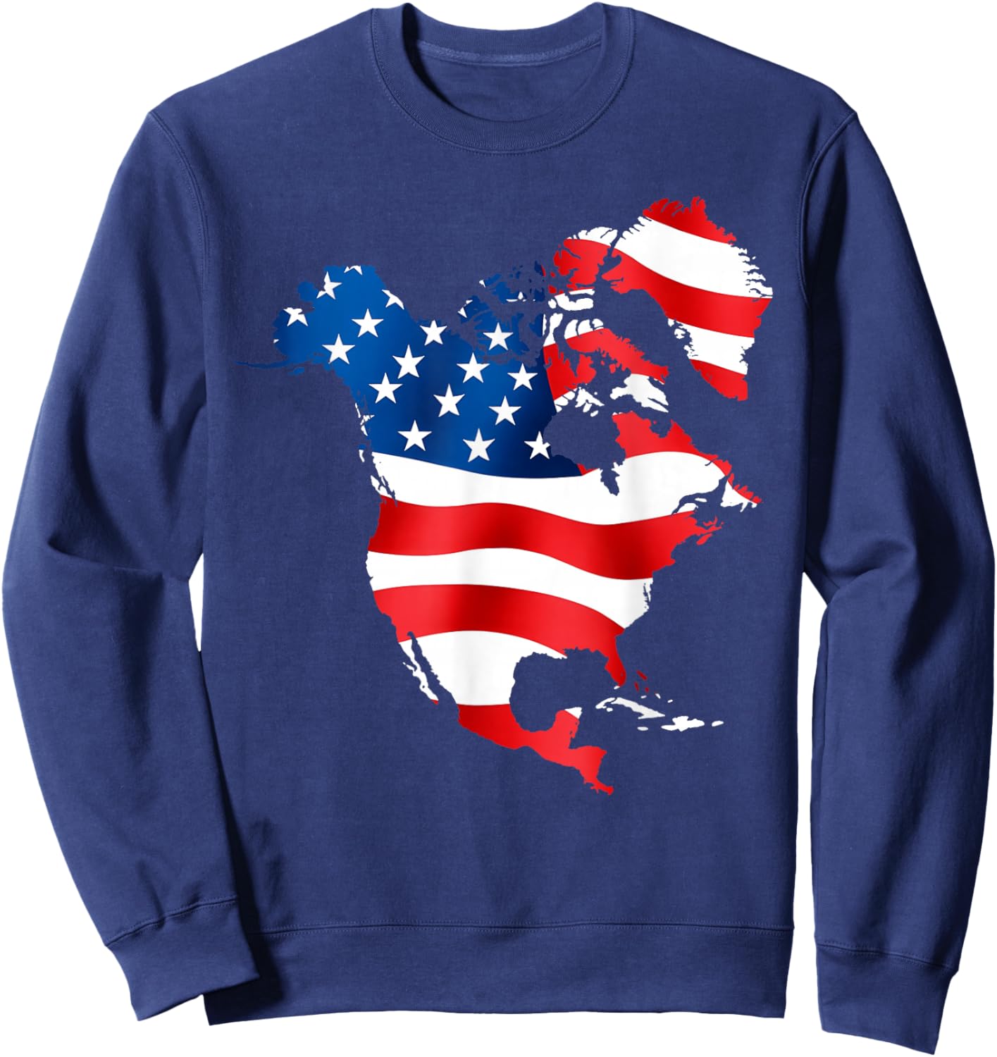 It’s Our Continent Us Map Patriotic Sweatshirt - Sweatshirt | Navy
