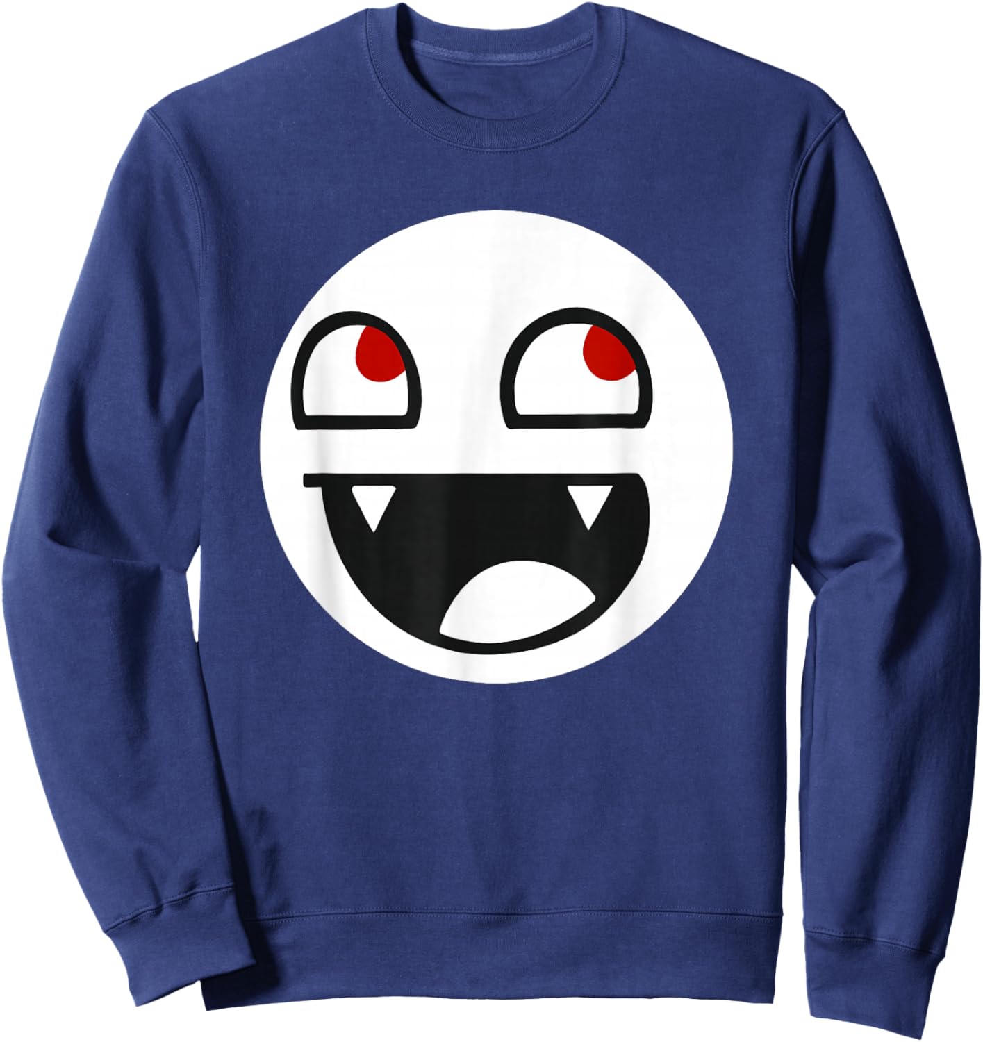 Epic Face Vampire Y2K Streetwear Sweatshirt - Sweatshirt | Navy