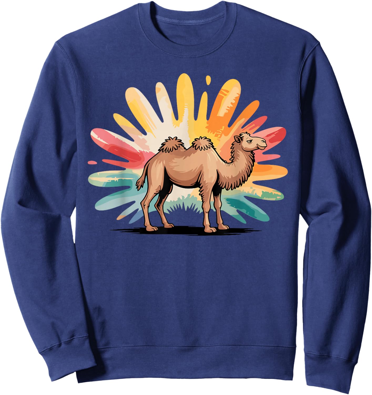 Best Camel Art Women Kids Zoo Animal Camel Lovers Sweatshirt - Sweatshirt | Navy