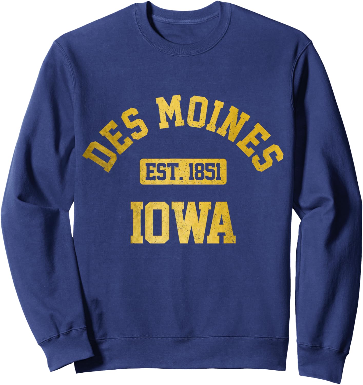 Des Moines Iowa Vintage Pride Sweatshirt - Sweatshirt | Navy