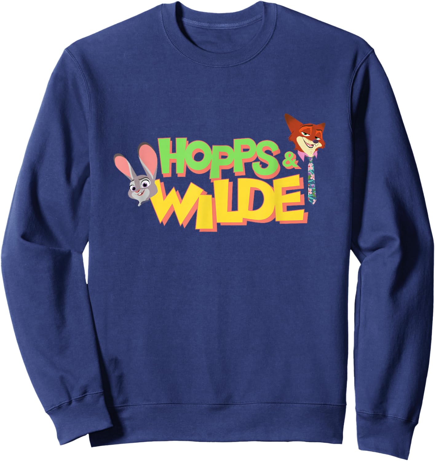 Disney Zootopia 2 Hopps & Wilde Faces Logo Sweatshirt - Sweatshirt | Navy