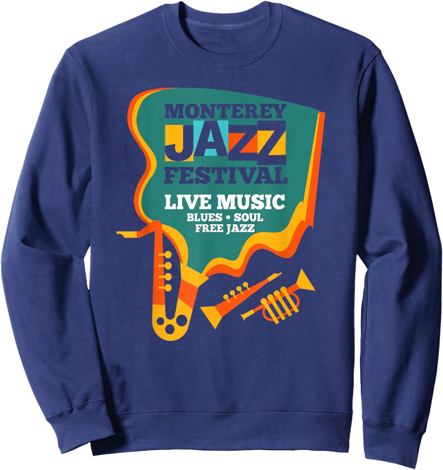 Monterey Jazz Festival Instrument California Music Fest Sweatshirt - Sweatshirt | Navy