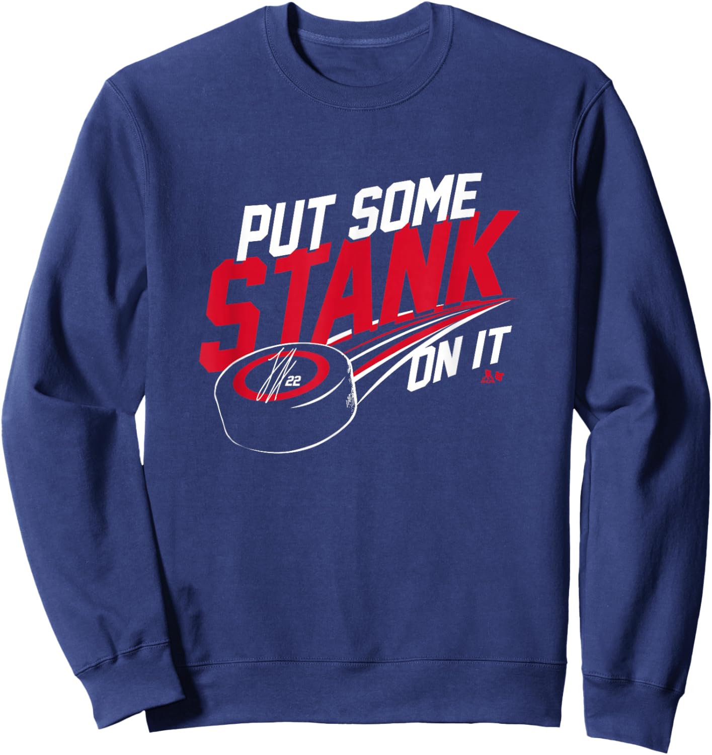 Logan Stankoven - Put Some Stank On It - Carolina Hockey Sweatshirt - Sweatshirt | Navy