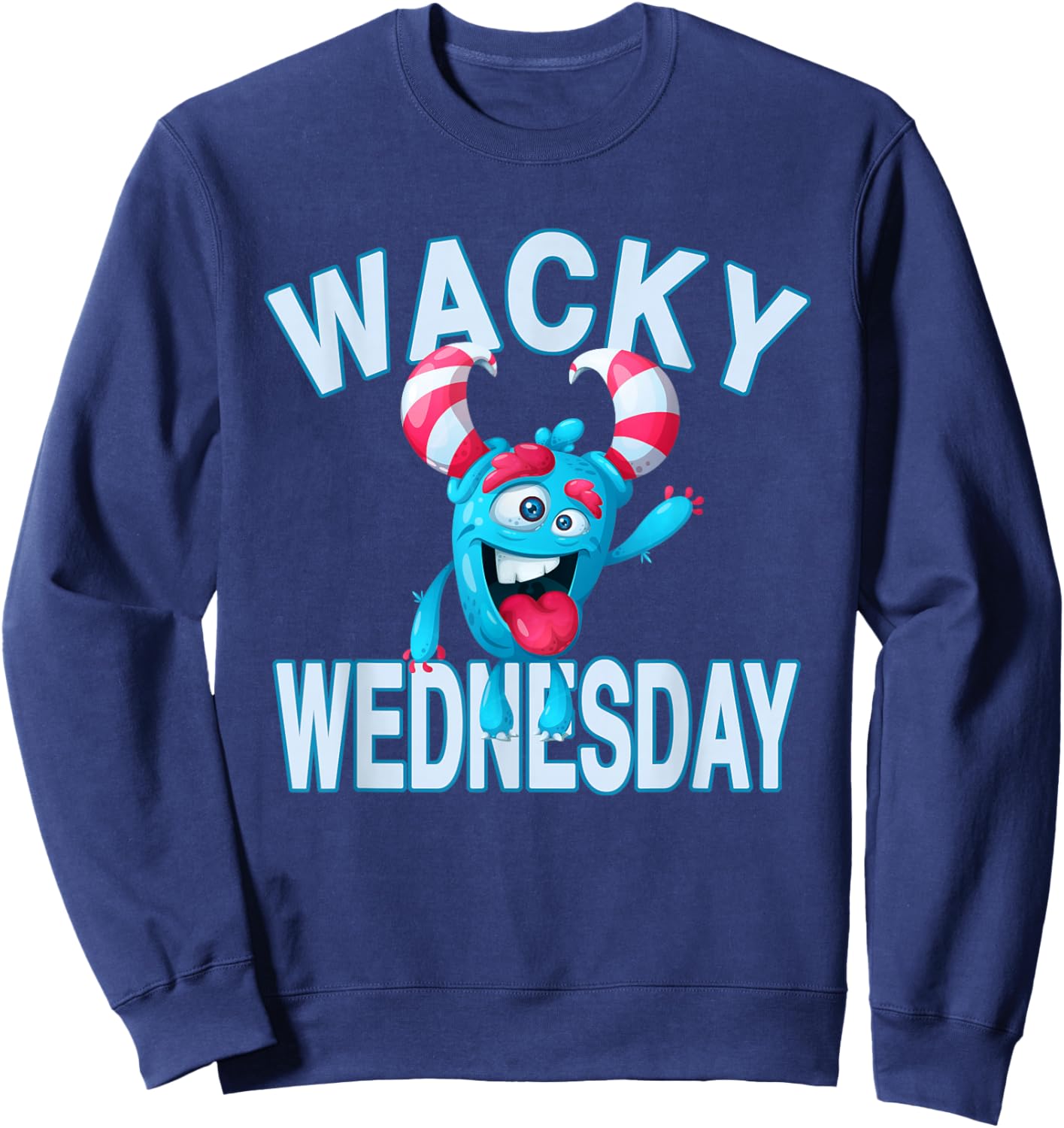 Wacky Wednesday Kids and Teachers | Mismatch Day Spirit Week Sweatshirt - Sweatshirt | Navy