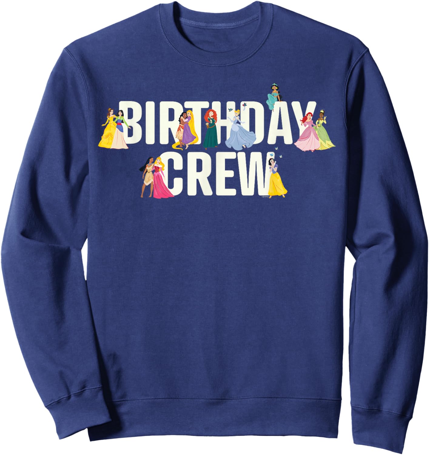 Disney Princess Squad Birthday Crew Matching Birthday Party Sweatshirt - Sweatshirt | Navy