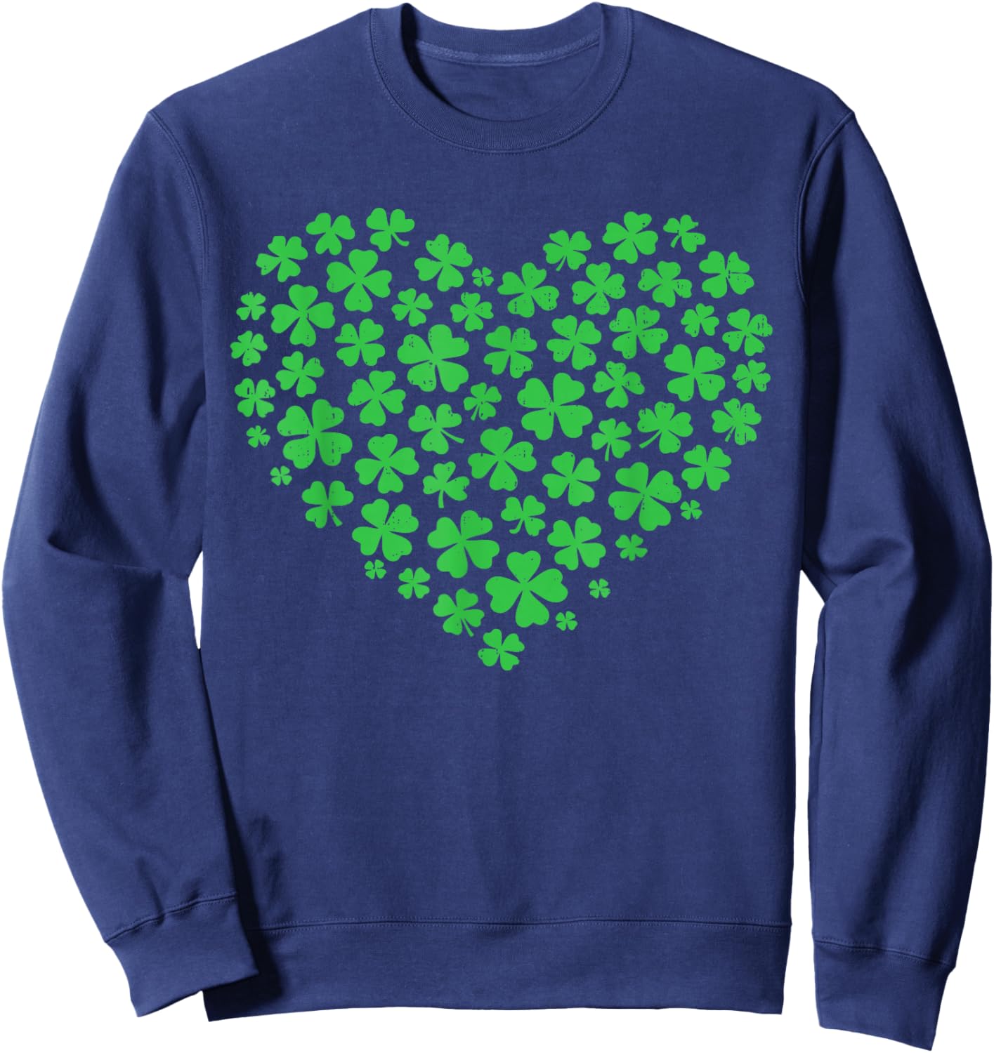 Shamrock Heart St Patricks Day for Saint Patricks Day Sweatshirt - Sweatshirt | Navy