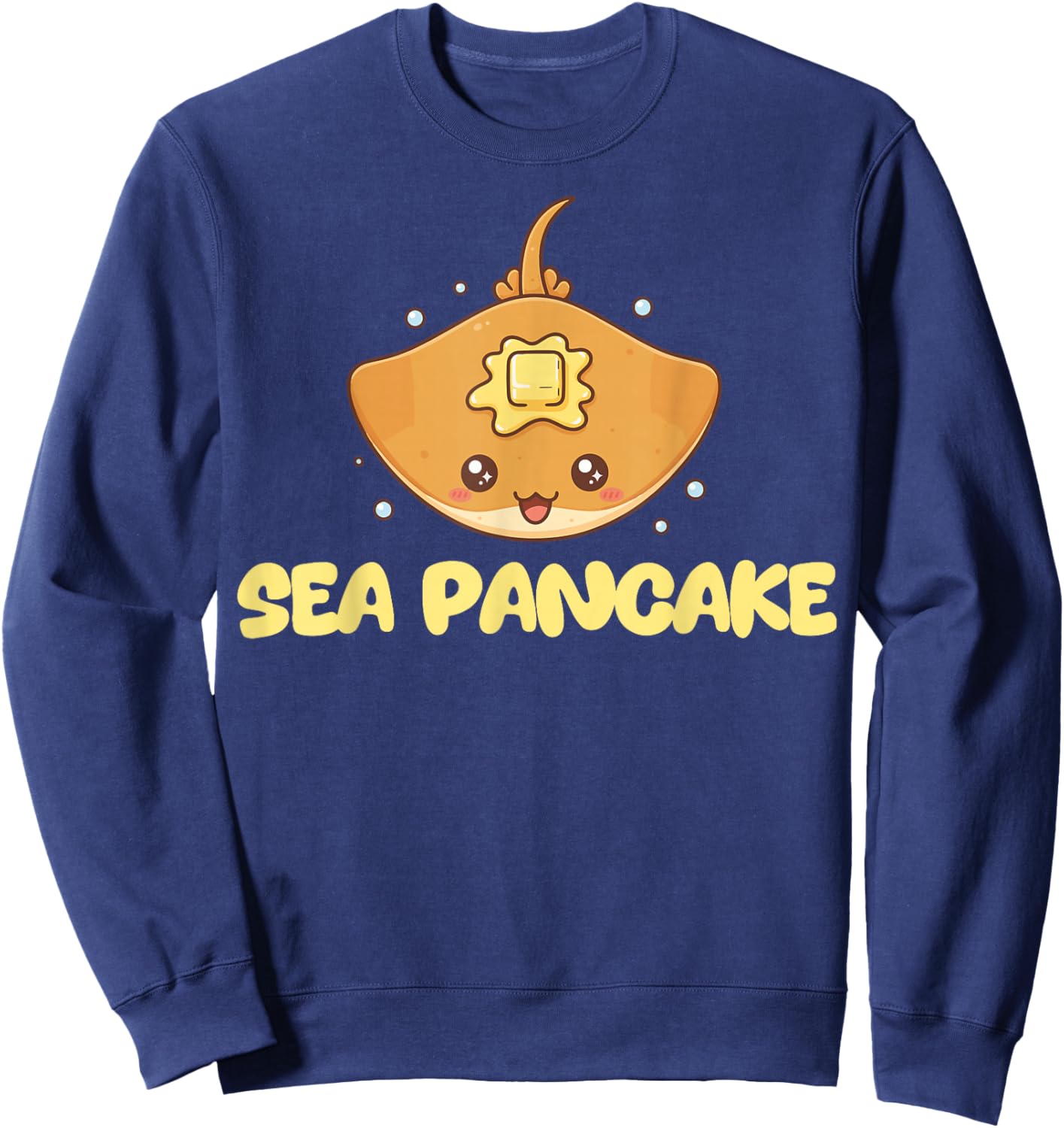 Sea Pancake Stingray Mantaray Cute Sweatshirt - Sweatshirt | Navy