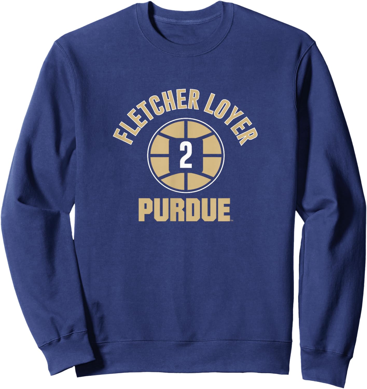 Purdue Basketball: Fletcher Loyer Name Number Ball Sweatshirt - Sweatshirt | Navy