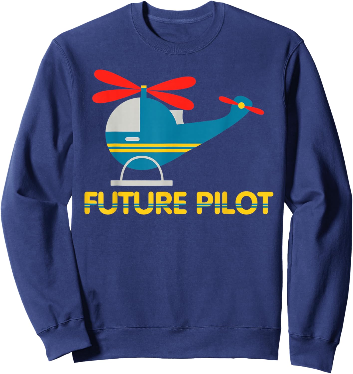 Funny Helicopter Pilot Art Women Flying Helicopter Sweatshirt - Sweatshirt | Navy