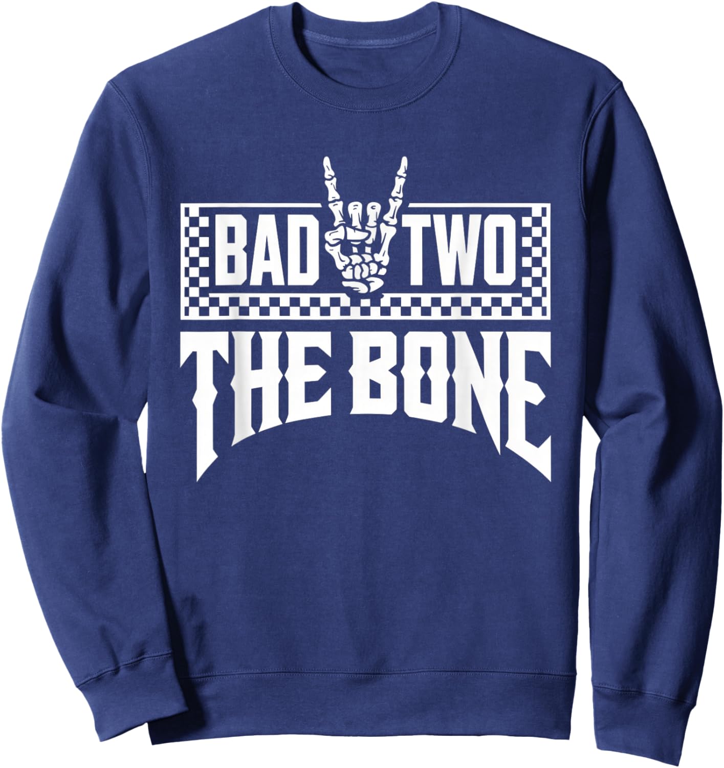Bad Two The Bone Birthday 2 Years Old Kids Bday Party Sweatshirt - Sweatshirt | Navy