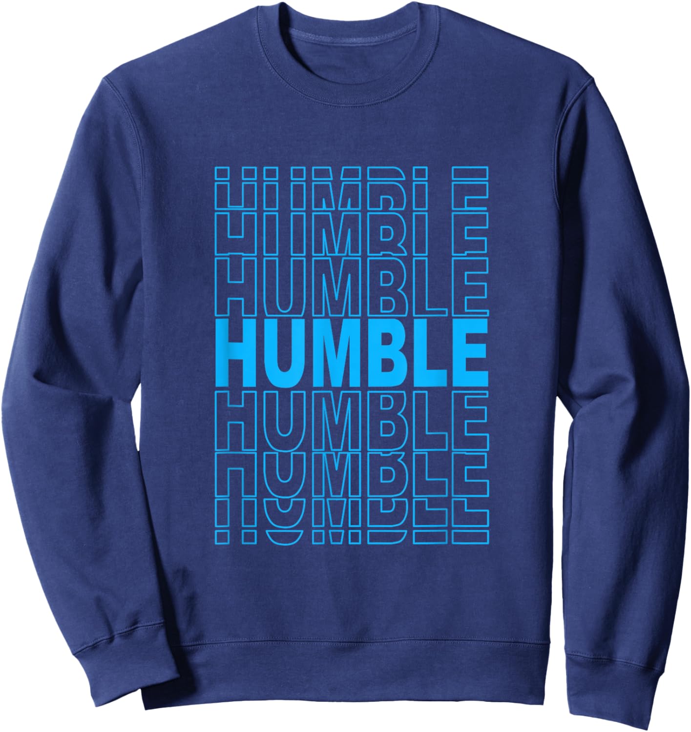 Blue Color Humble Blue Graphic Sweatshirt - Sweatshirt | Navy