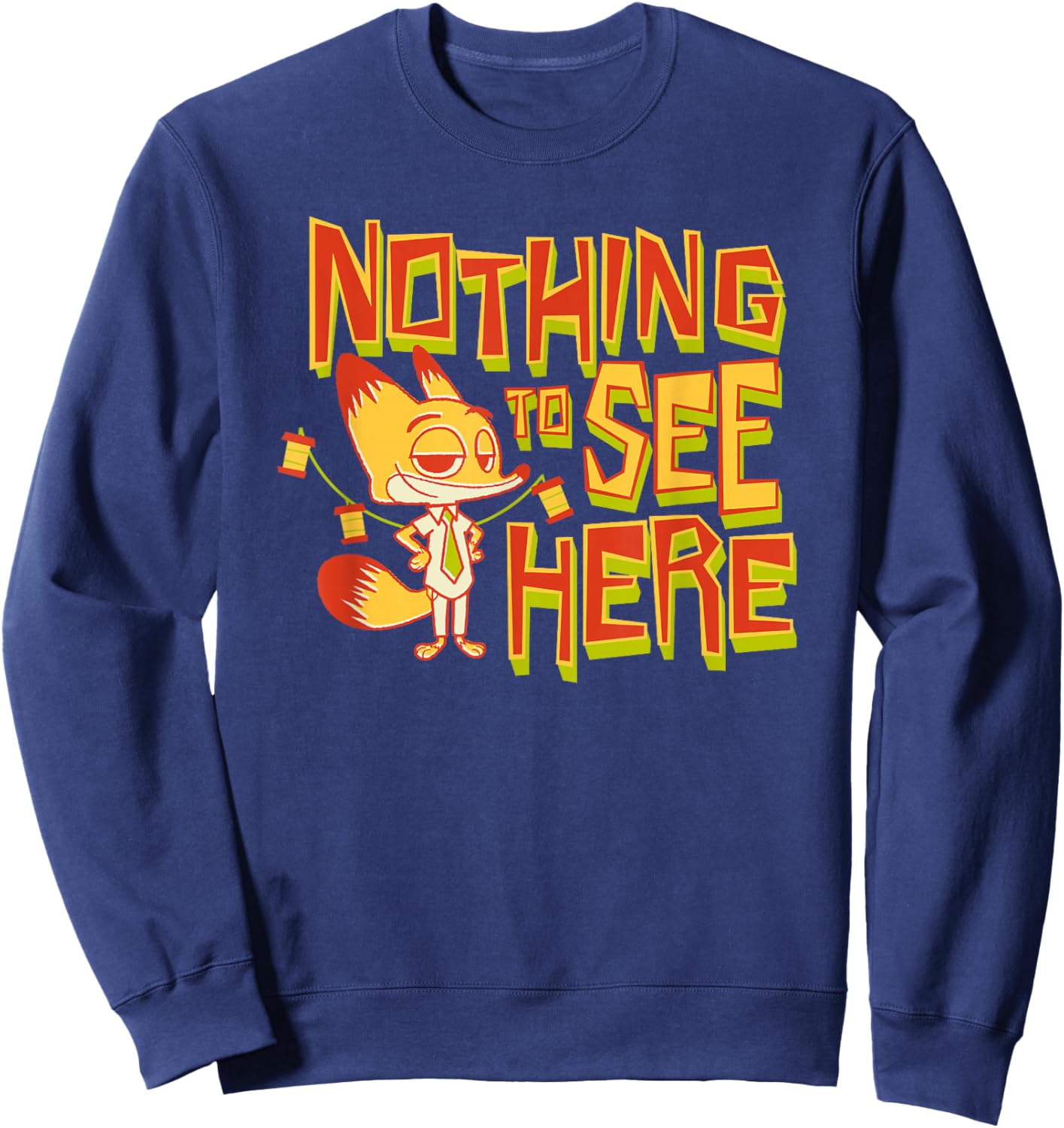 Disney Zootopia 2 Nothing to See Here Nick Wilde Sweatshirt - Sweatshirt | Navy