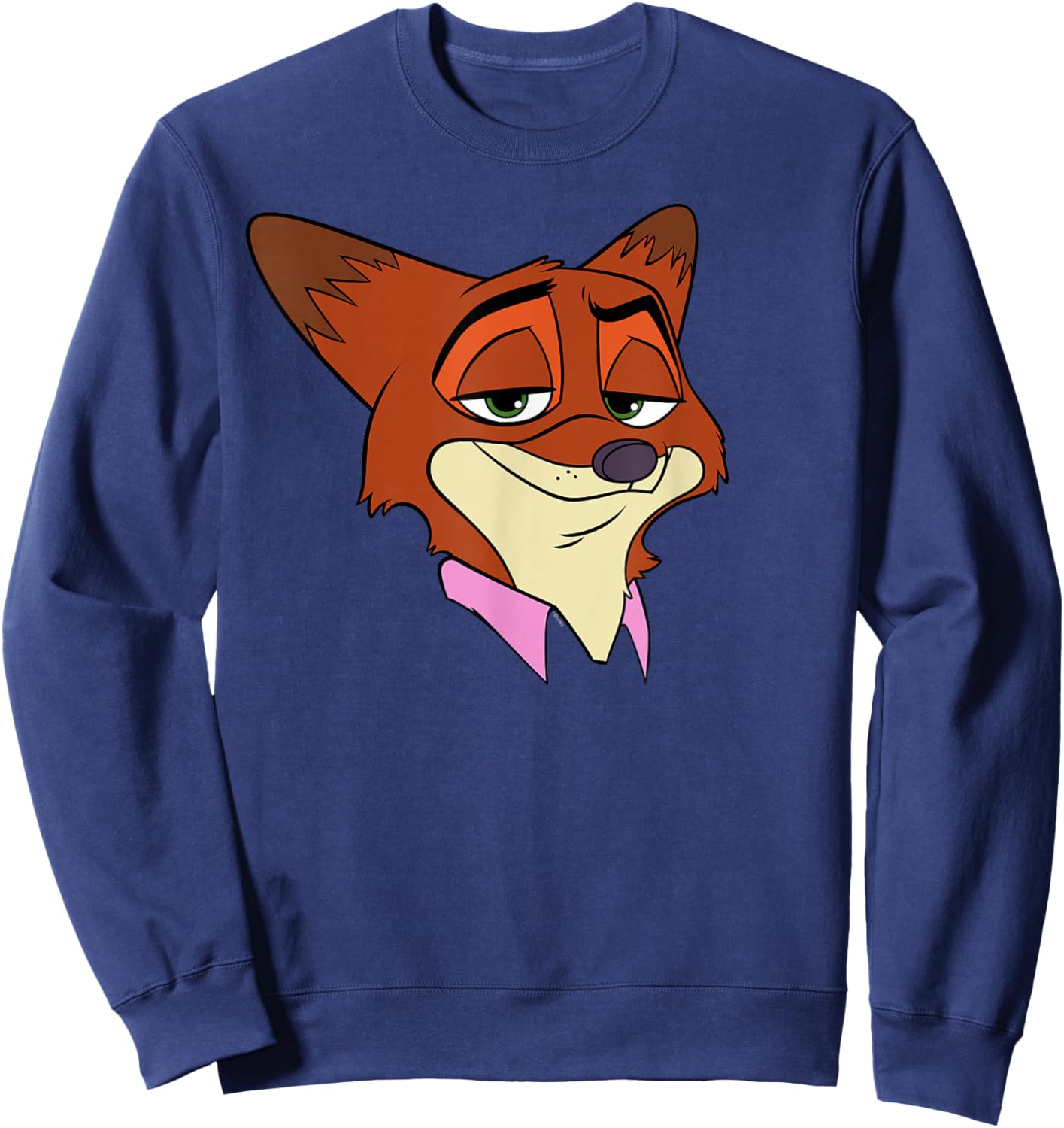 Disney Zootopia 2 Nick Wilde Big Face Halloween Costume Sweatshirt - Sweatshirt | Navy