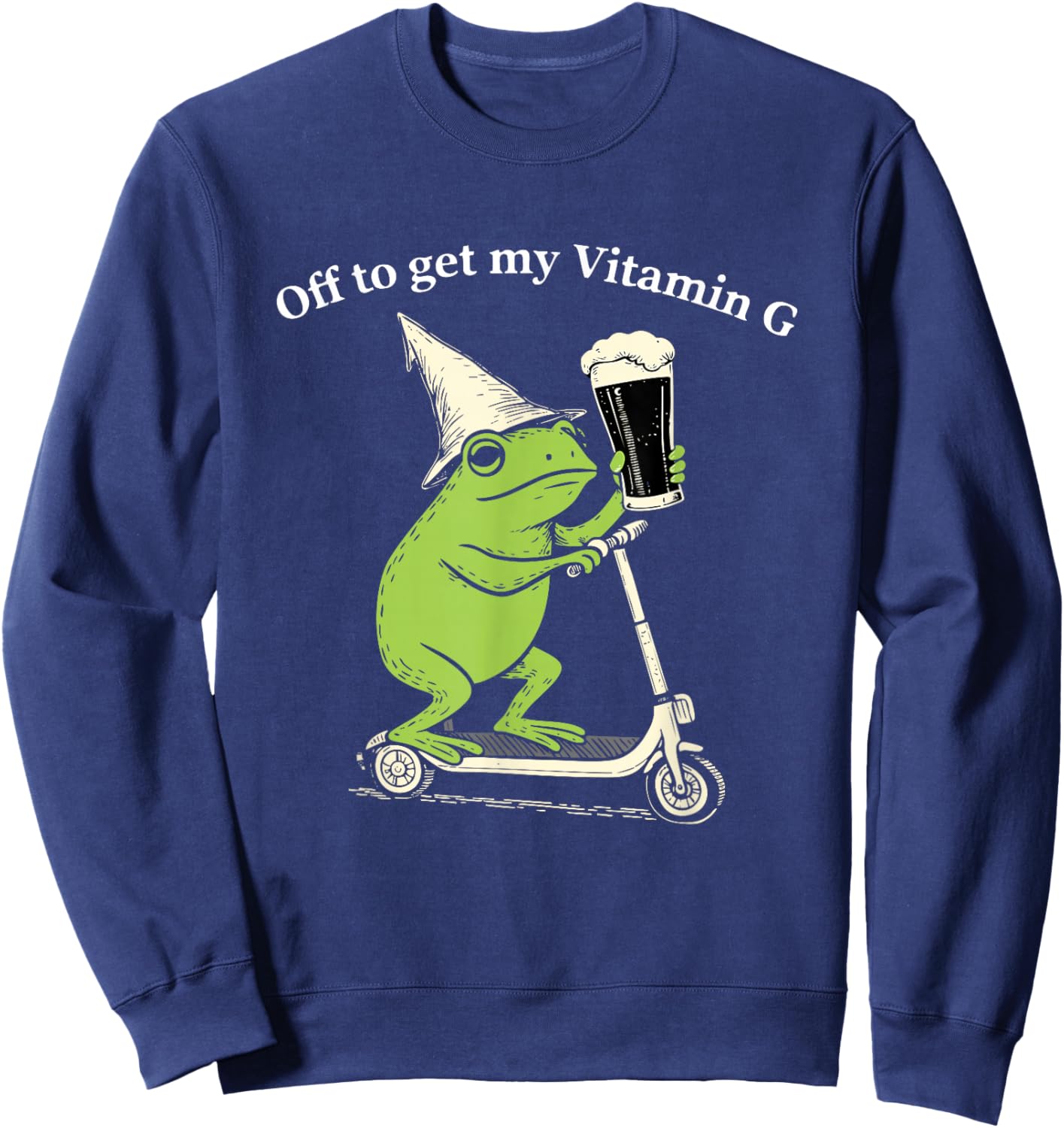 Vitamin G Stout Beer Irish Drinking Shamrock St Patricks Day Sweatshirt - Sweatshirt | Navy