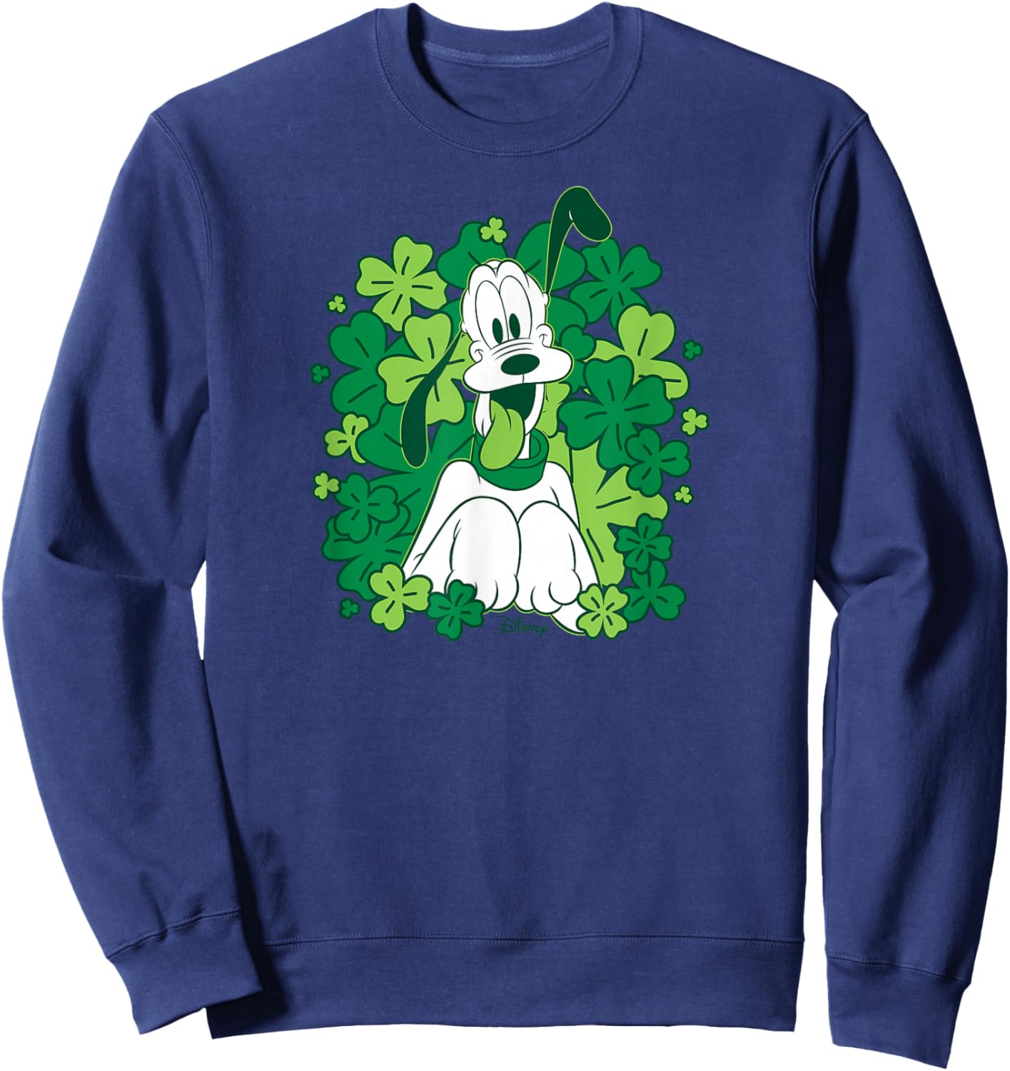 Disney Pluto St Patricks Day Lucky Clover Sweatshirt - Sweatshirt | Navy