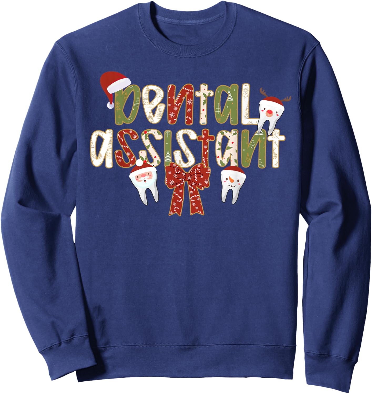 Dental Assistant Christmas Dental Assisting Xmas Party Sweatshirt - Sweatshirt | Navy