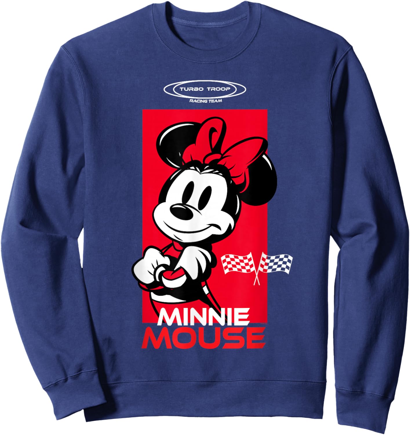 Disney Racing Minnie Mouse Turbo Troop Race Car Driver Sweatshirt - Sweatshirt | Navy