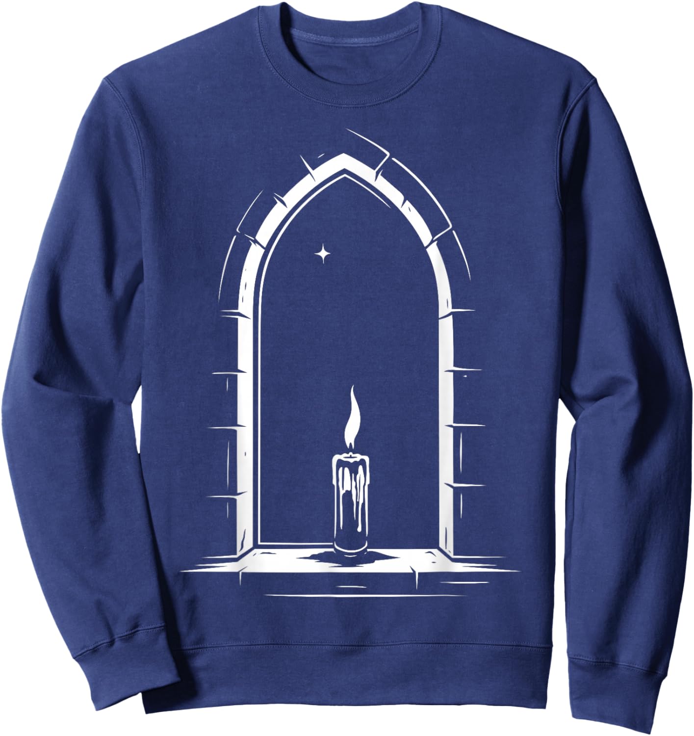 Imbolc Candle Symbol Seasonal Light Motif Pagan Festival Sweatshirt - Sweatshirt | Navy