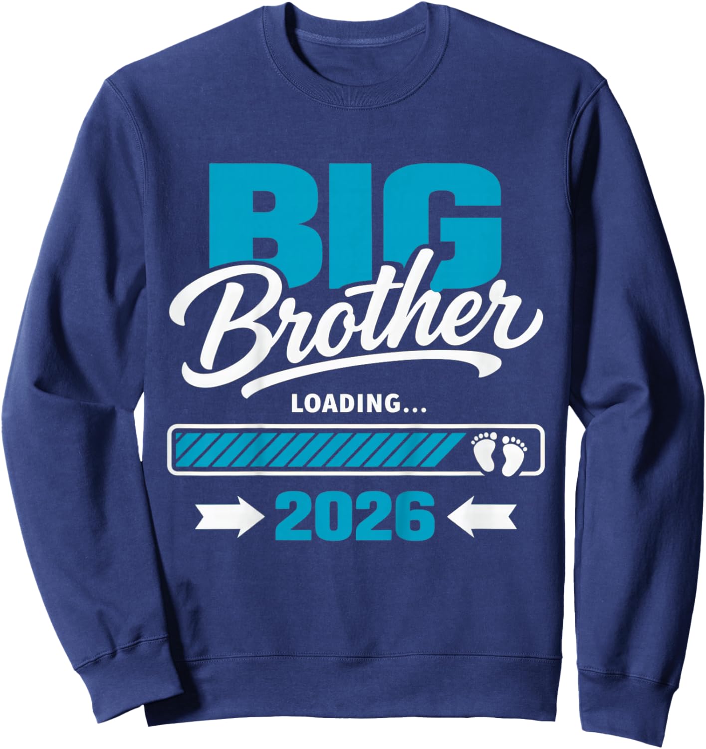 Kids Kids Big Brother Loading 2026, Promoted to Big Brother 2026 Sweatshirt - Sweatshirt | Navy