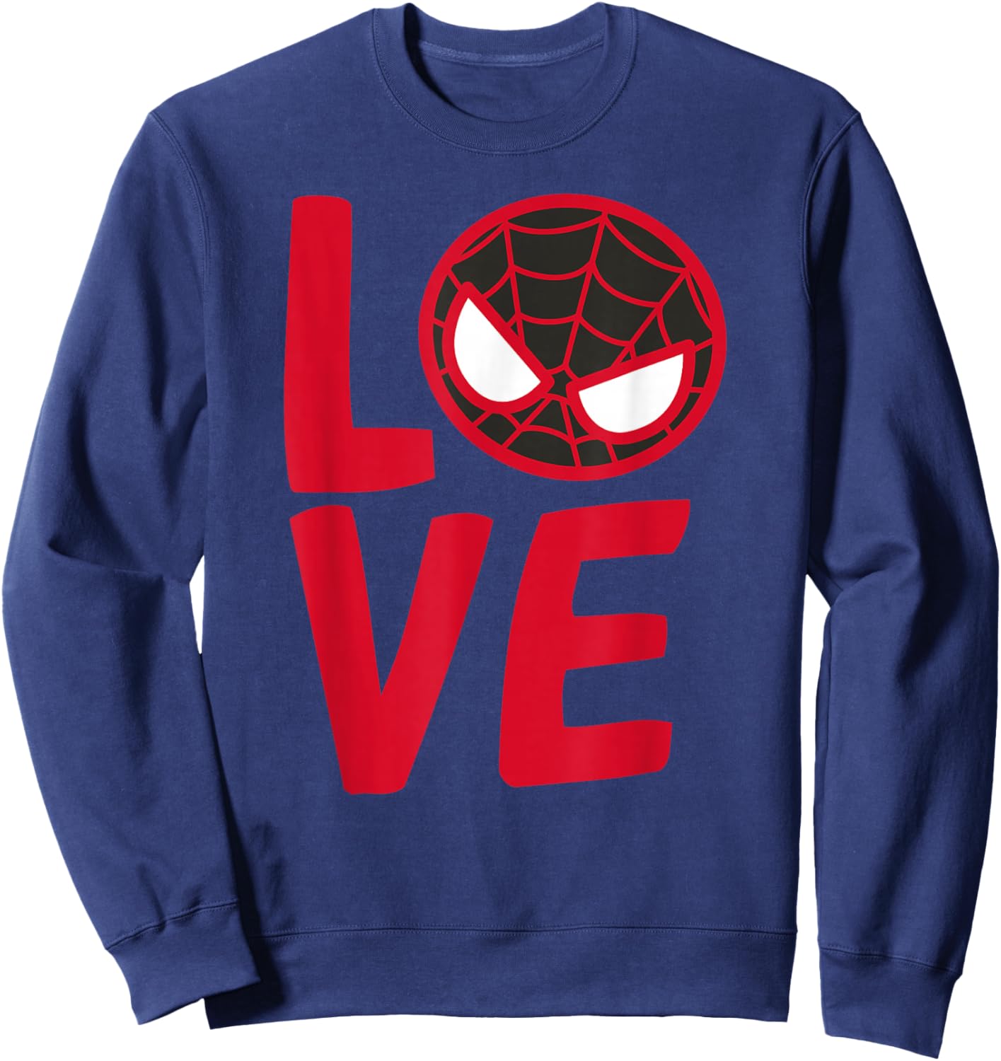 Marvel Kawaii Valentine's Day Miles Morales Spidey Love Sweatshirt - Sweatshirt | Navy