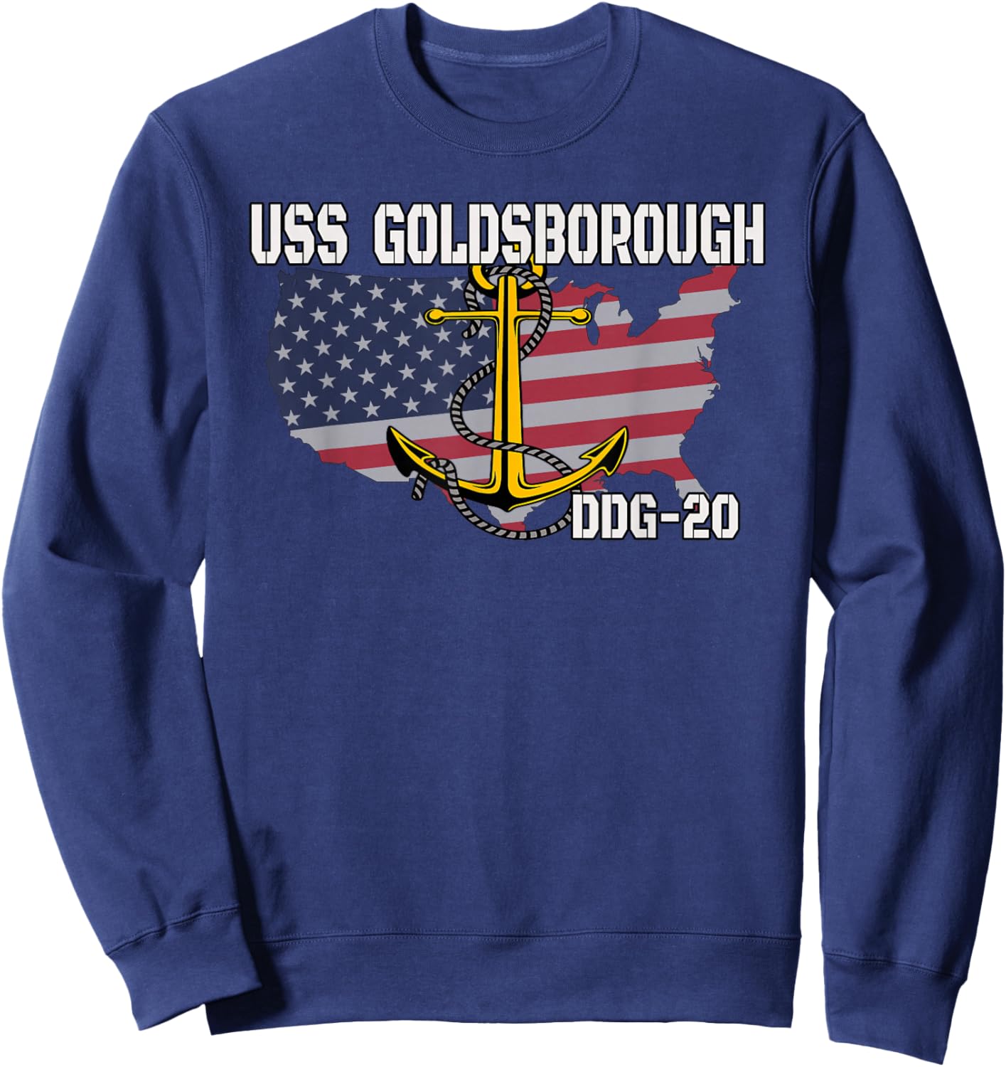 USS Goldsborough DDG-20 Destroyer Veteran Day Father Grandpa Sweatshirt - Sweatshirt | Navy