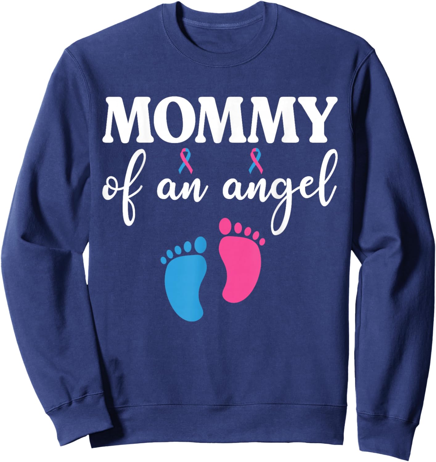 Mommy of an Angel Infant Loss Remembrance Sweatshirt - Sweatshirt | Navy