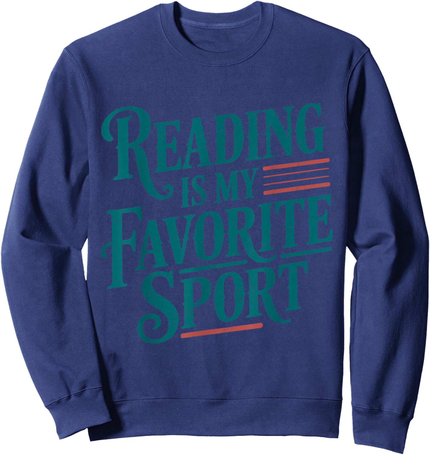 Funny Reading is My Favorite Sport Reader Book Worm Sweatshirt - Sweatshirt | Navy