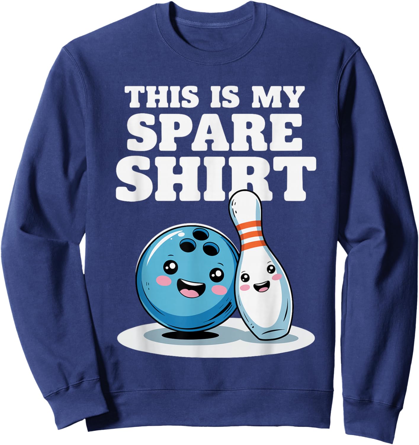 This is My Spare Bowling Funny Bowler Men Women Kids Sweatshirt - Sweatshirt | Navy