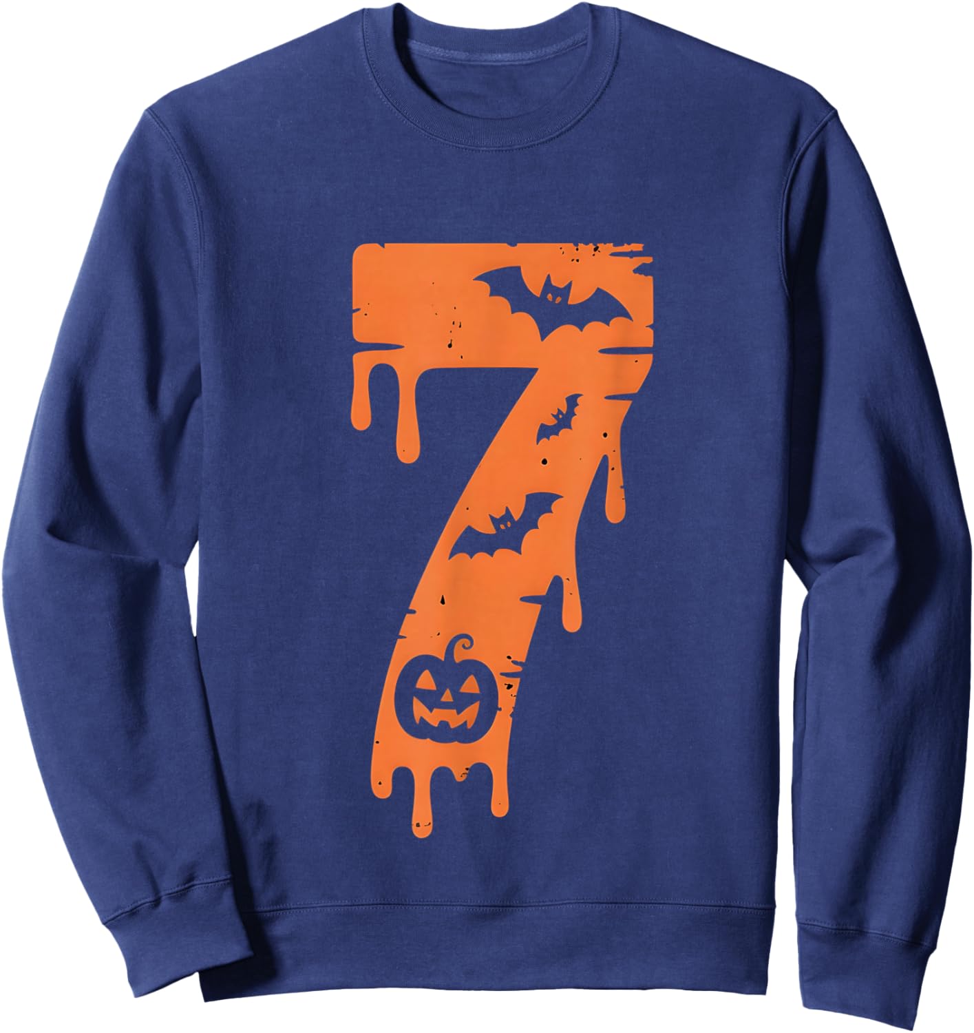 7 Number Meme 67 Six Seven Halloween Sweatshirt - Sweatshirt | Navy