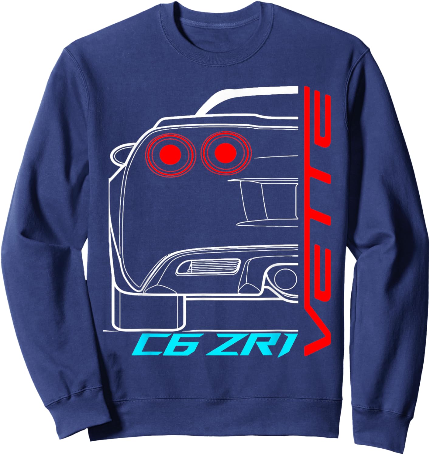 C6 ZR1 Sports Classic Vintage Old Car Sweatshirt - Sweatshirt | Navy