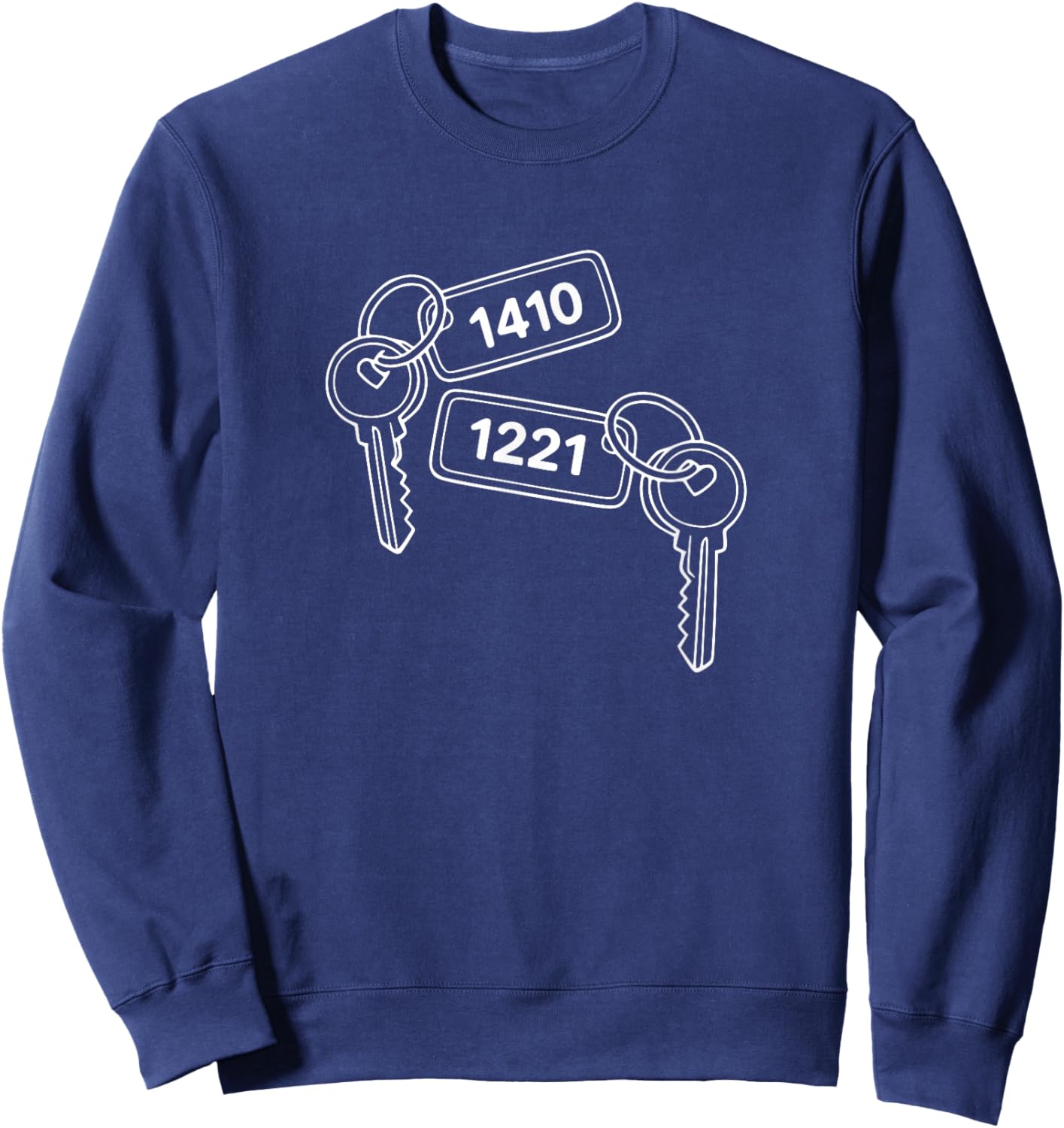1410 1221 Heart Keys Sweatshirt - Sweatshirt | Navy